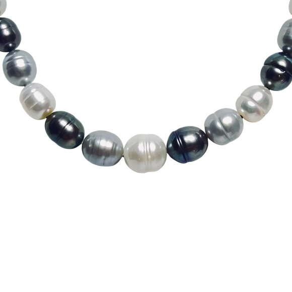 Honora Graduated Baroque Freshwater Pearl Necklace W/ Sterling Clasp (6033-1-2) - Picture 4 of 7